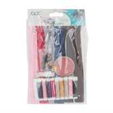 Zipper Set (C093) featuring assorted zippers and sewing supplies for crafting use.